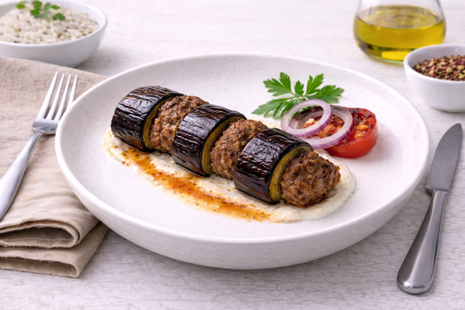 Auberginen Kebab (Patlıcan)