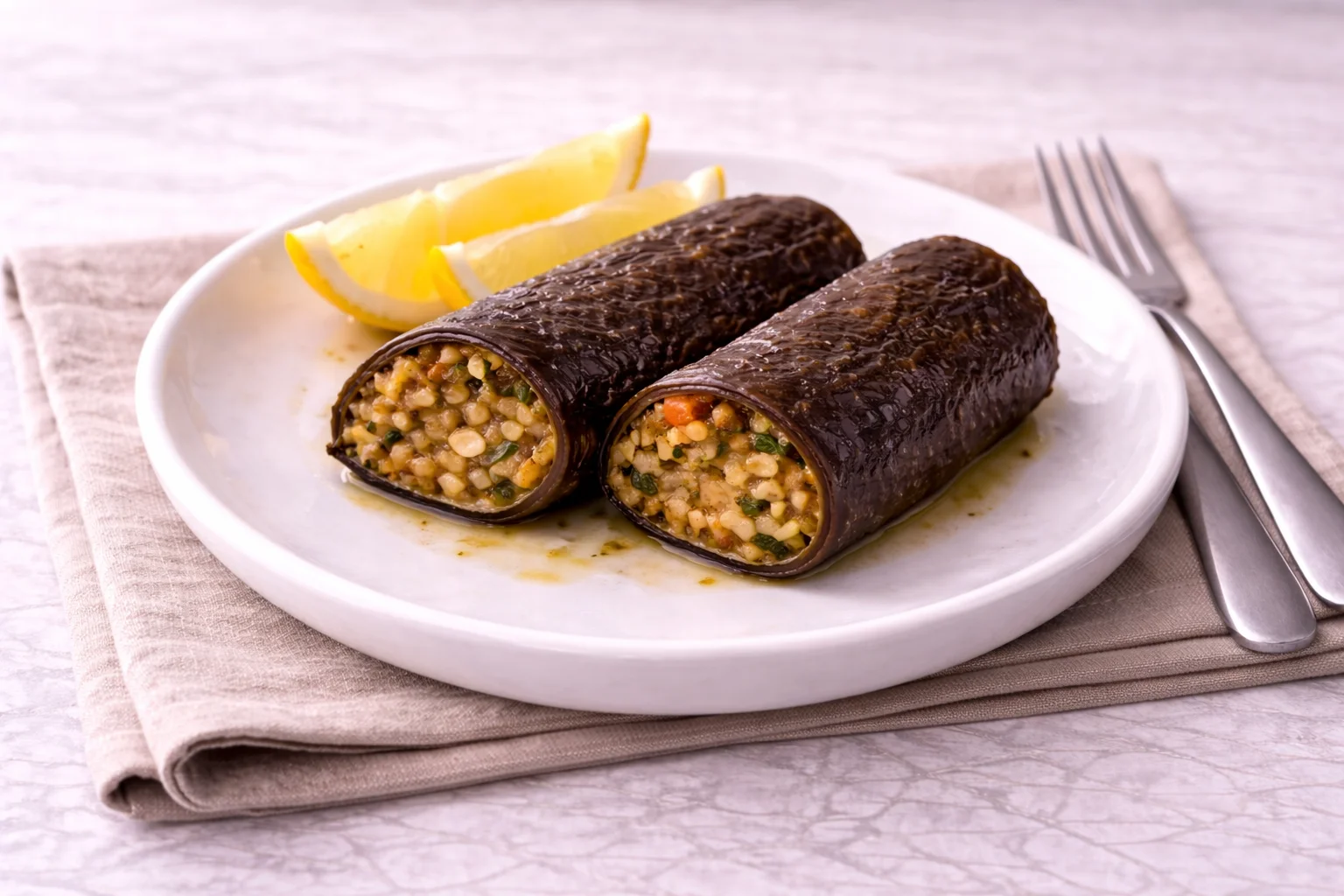 Gefüllte getrocknete Aubergine